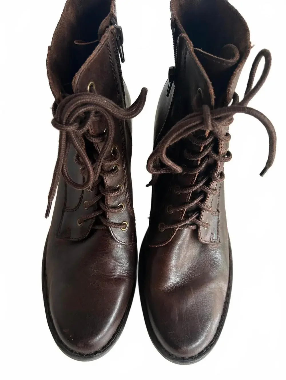 Born Huntley Distressed Brown Leather Boots Women's 11 NWOT